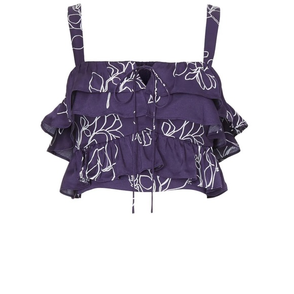 Jason Wu Collective Ruffle Cropped Top (RTR) - Picture 7 of 7